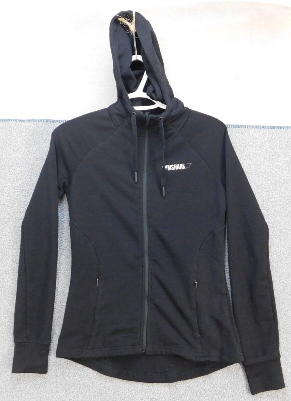 Gymshark Women's XS Black Full Zip Hooded Jacket Athleisure Workout Training